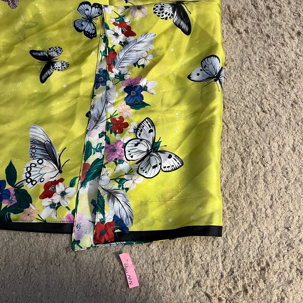 Butterfly Print Yellow Bedding Set
